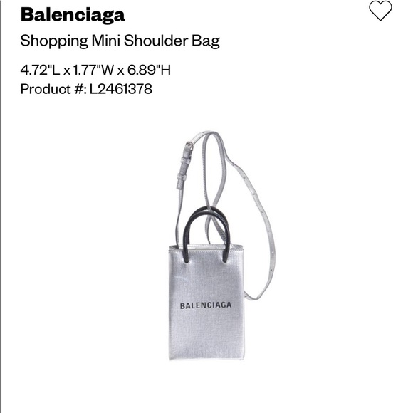 BALENCIAGA Metallic Phone Holder Bag - Picture 6 of 10